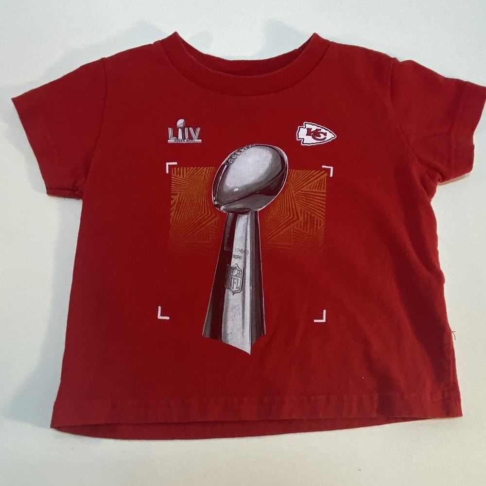 Kansas City Chiefs Super Bowl LIV Graphic Tee Fanatics T-Shirt Kids Youth 2T Red
